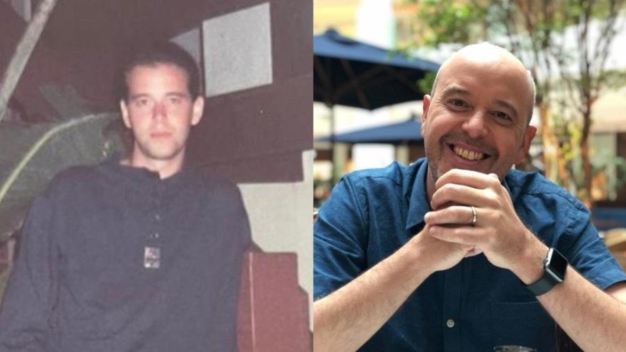 Alex Escobar antes e depois; apresentador comemorou Dia do Careca - Reprodução/Instagram