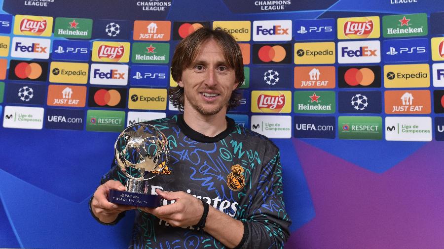 Luka Modric foi eleito o melhor em campo na partida de volta das quartas de final da Champions League contra o Chelsea - Denis Doyle - UEFA/UEFA via Getty Images