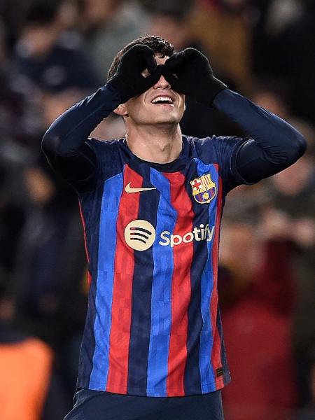 Pedri, do Barcelona, comemora gol marcado contra o Getafe - Josep Lago/AFP