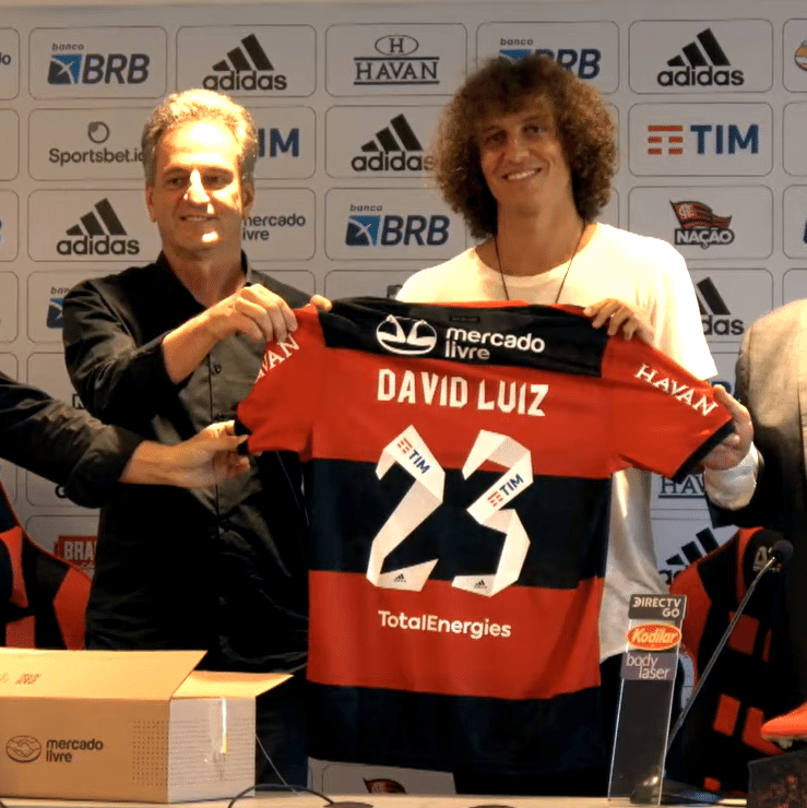 Flamengo 2021 Primeira Camisa Tam P N# 23 David Luiz. - Brechó do Futebol