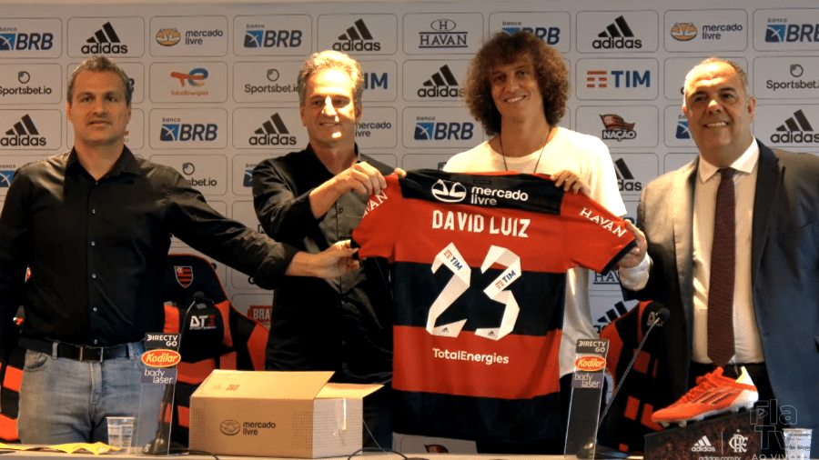 David Luiz é o novo camisa 23 do Flamengo - Reprodução/YouTube