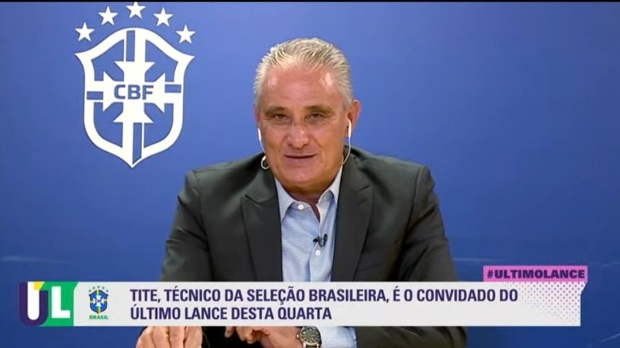 Tite, técnico da seleção brasileira, em entrevista à "TNT Sports" - Reprodução/YouTube