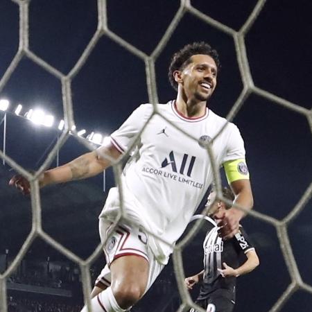 Marquinhos comemora gol pelo PSG - Stephane Mahe/REUTERS