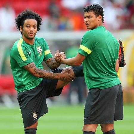 Formados no Flu, Marcelo e Thiago Silva jogaram lado a lado na seleção brasileira - Adalberto Marques/AGIF