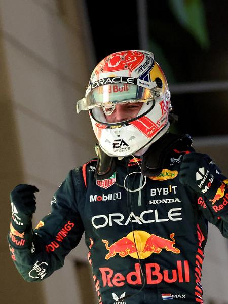 Verstappen comemora vitória no GP do Bahrein - Giuseppe Cacace/AFP