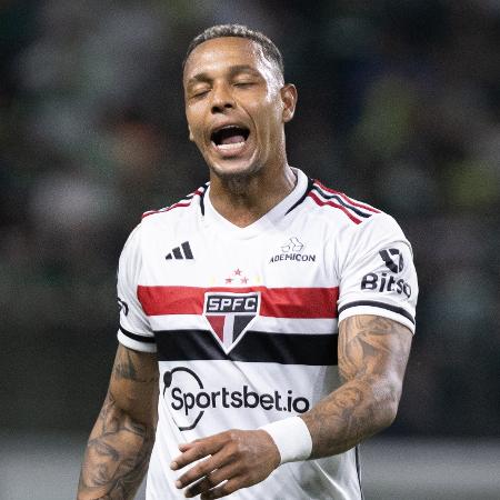 David se lamenta durante Palmeiras x São Paulo, duelo do Campeonato Brasileiro