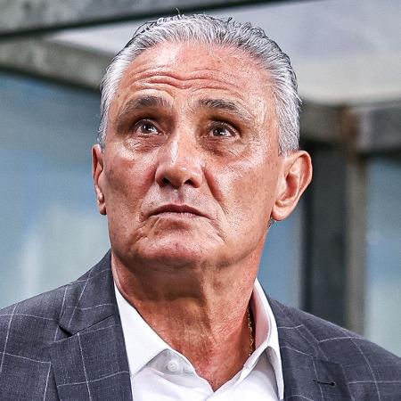 Tite, técnico do Flamengo, durante jogo contra o Grêmio pelo Campeonato Brasileiro