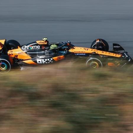 Lando Norris no terceiro treino livre do GP da Holanda