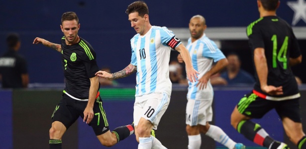 Última partida entre Argentina e México foi em setembro de 2015, no Texas - Ronald Martinez/Getty Images