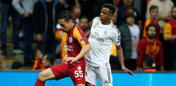 Rodrygo foi titular do Real pela primeira vez e ganhou elogios de Zidane contra o Galatasaray - REUTERS/Kemal Aslan