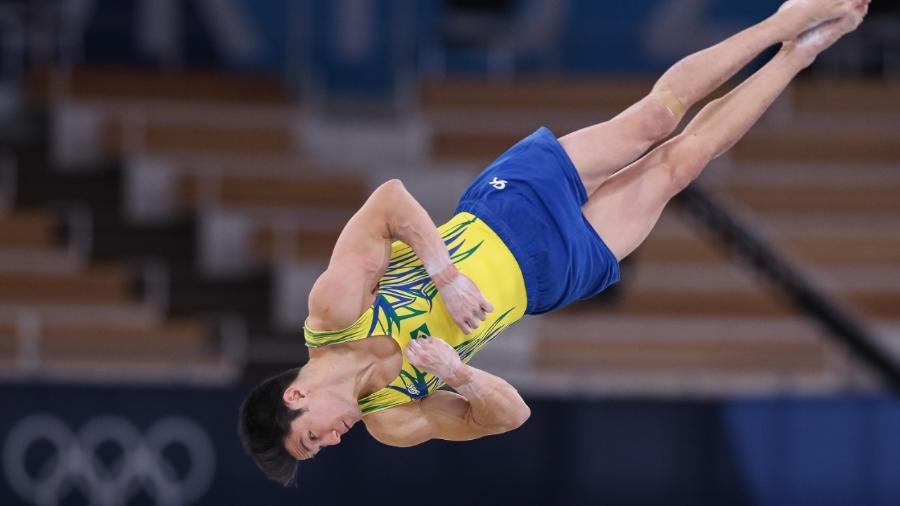 Arthur Nory disputa o solo na Olimpíada de Tóquio - Ricardo Bufolin/CBG