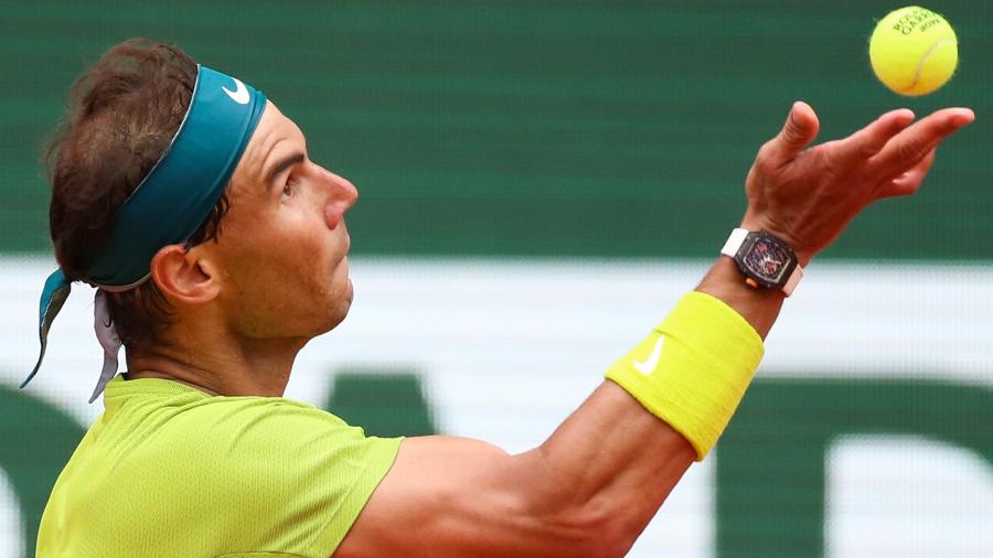 Rafael Nadal em final de Roland Garros contra Casper Ruud -  Ibrahim Ezzat/NurPhoto via Getty Images