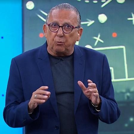 Galvão Bueno, apresentador do "Bem, Amigos"; narrador do Grupo Globo não gostou de adiamento de jogo do Corinthians - Reprodução/SporTV