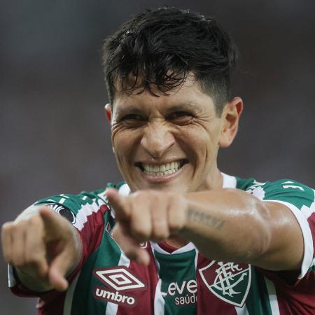 Cano festeja gol do Fluminense sobre o River Plate em jogo da Libertadores - Ricardo Moraes/Reuters