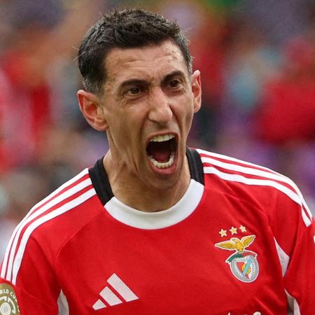 Di María comemora gol marcado pelo Benfica contra o Auckland City no Mundial - NATHAN RAY SEEBECK/IMAGN IMAGES via Reuters