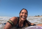 'A onda é grande para quem?', diz atleta cega que busca tri no bodyboarding