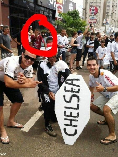 Foto em que Luan comemorava o título mundial do Corinthians em 2012 viralizou - Reprodução