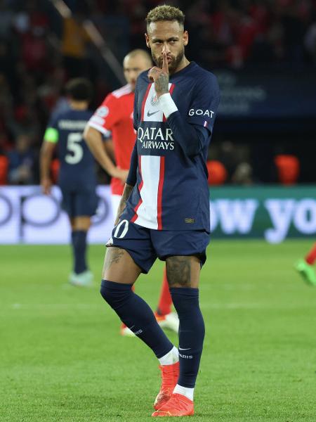 Neymar, do PSG manda torcida do Benfica ficar quieta em jogo pela Champions - Xavier Laine/Getty Images