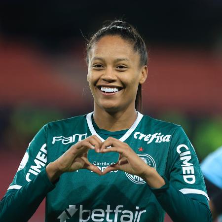 Ary Borges, do Palmeiras, comemora gol contra o América de Cali pela Libertadores feminina - Franklin Jacome/Getty Images