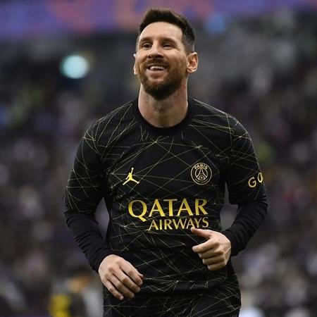 Messi, durante jogo do PSG contra combinado saudita - Reprodução/Twitter/PSG