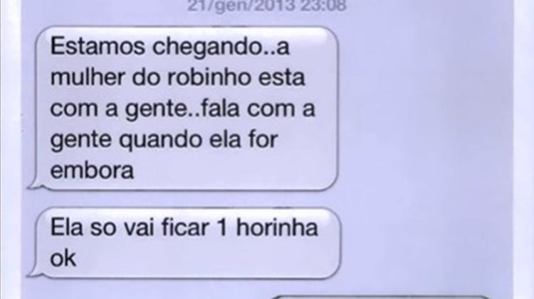 Print de conversa que aconteceu na noite do estupro divulgado por Robinho em vídeo