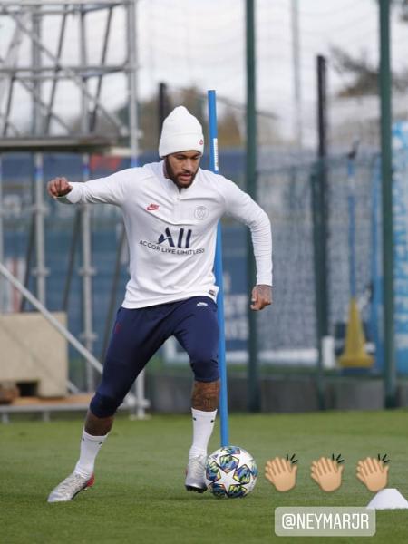 Neymar em treino do PSG - Reprodução/Instagram