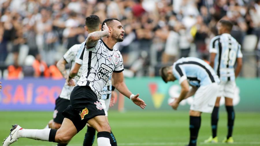 Renato Augusto comemora gol marcado contra o Grêmio na rodada passada  - Rodrigo Coca/ Ag. Corinthians