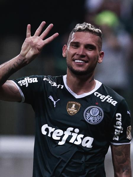 Rafael Navarro marcou 4 gols na vitória do Palmeiras sobre o Independiente Petrolero, pela Libertadores - Ettore Chiereguini/AGIF