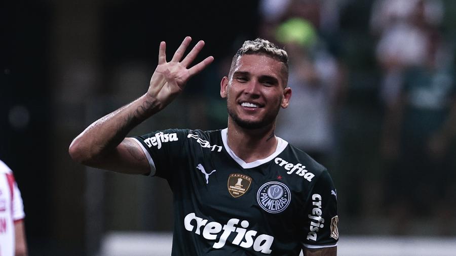 Rafael Navarro já fez sete gols na Libertadores 2022, sendo quatro deles na goleada de 8 a 1 sobre o Independiente Petrolero - Ettore Chiereguini/AGIF