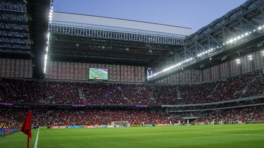Vista geral do estadio Arena da Baixada para partida entre Athletico-PR e São Paulo pelo campeonato Brasileiro A 2022. 31/7/2022 - Robson Mafra/Robson Mafra/AGIF