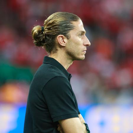 Filipe Luís durante o jogo entre Flamengo e Internacional