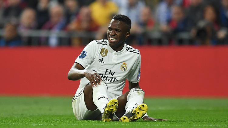 Vinicius Junior, do Real Madrid, no chão - David Ramos/Getty Images - David Ramos/Getty Images