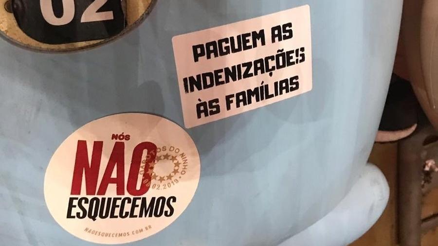 Torcida do Vasco pediu pagamento de indenização das vítimas do incêndio no Ninho do Urubu - Reprodução/Twitter