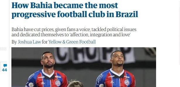 Combate ao racismo e mais | Jornal aponta Bahia como 'o clube mais progressista do Brasil'