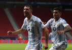 Sem brilho, Argentina bate o Uruguai e vence a primeira na Copa América - Gustavo Pagano/Getty Images