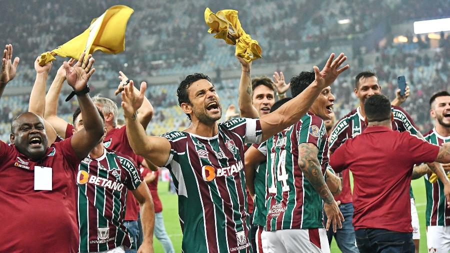Fred, atacante do Fluminense, comemora título do Carioca 2022 - Mailson Santana / Fluminense FC