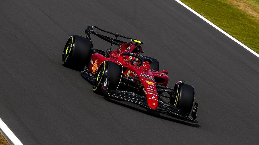O espanhol Carlos Sainz, da Ferrari, durante o GP da Inglaterra, em Silverstone  - Ferrari