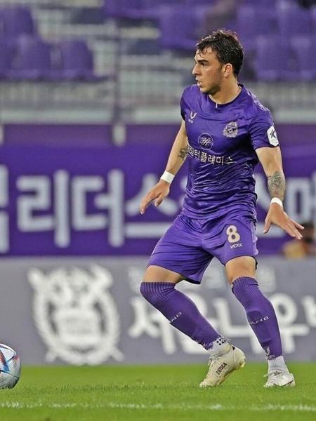Andrigo Araujo foi revelado pelo Inter e hoje joga no futebol sul-coreano - Reprodução/Instagram