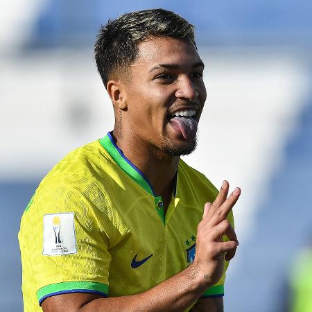 Marcos Leonardo comemora gol do Brasil sobre Israel em jogo do Mundial sub-20 - Marcelo Endelli - FIFA/FIFA via Getty Images