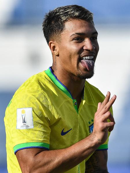 Marcos Leonardo comemora gol do Brasil sobre Israel em jogo do Mundial sub-20 - Marcelo Endelli - FIFA/FIFA via Getty Images