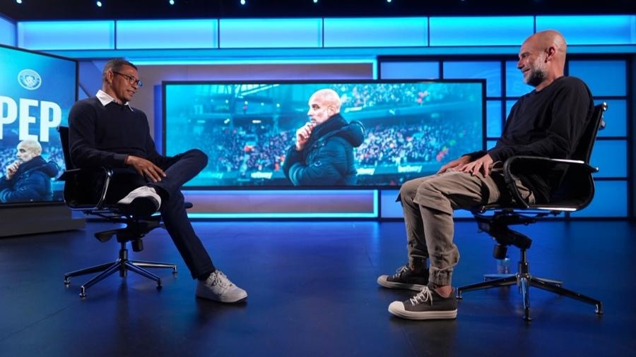 Gilberto Silva entrevista Guardiola na segunda temporada de 'Encontros Premier League', na ESPN e Disney+ Gilberto Silva entrevista Guardiola na segunda temporada de 'Encontros Premier League', na ESPN e Disney+