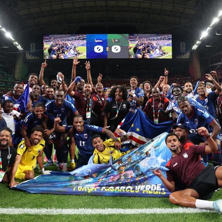 Jogadores de Cabo Verde comemoram classificação na Copa do Mundo