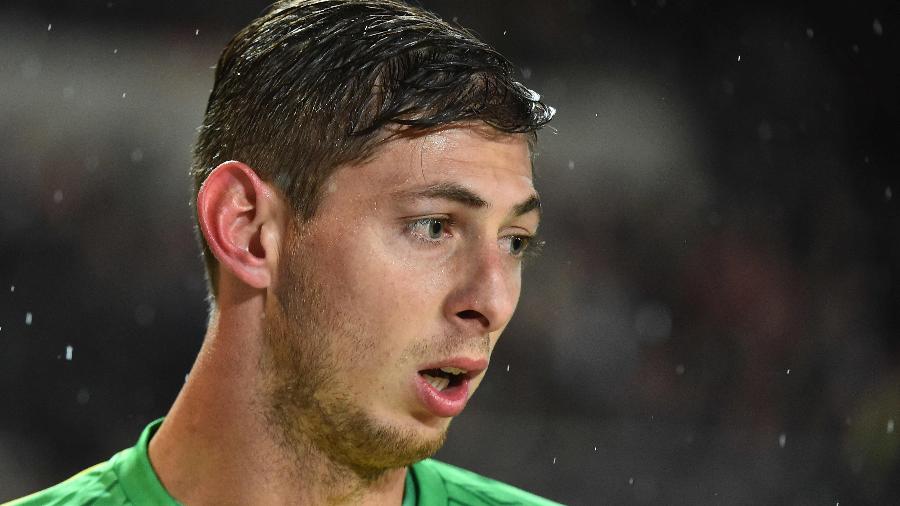 Emiliano Sala em ação durante jogo do Nantes - Jean-Francois Monier/AFP