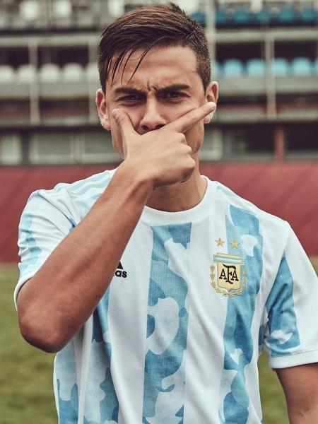 Seleção Argentina anunciou a nova camisa para as Eliminatórias e Copa América - Reprodução
