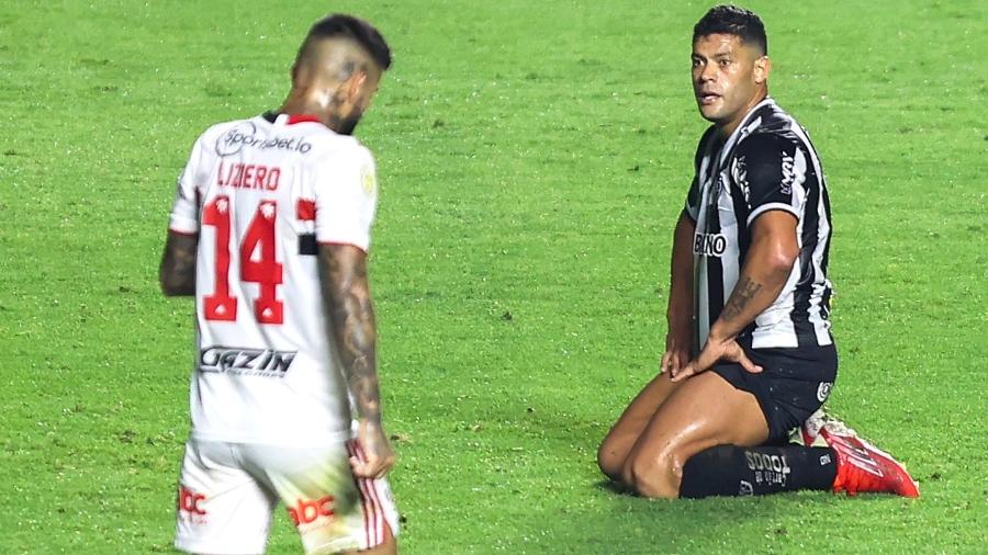 Hulk, atacante do Atlético-MG, durante o empate com o São Paulo, pelo Brasileirão - Marcello Zambrana/AGIF