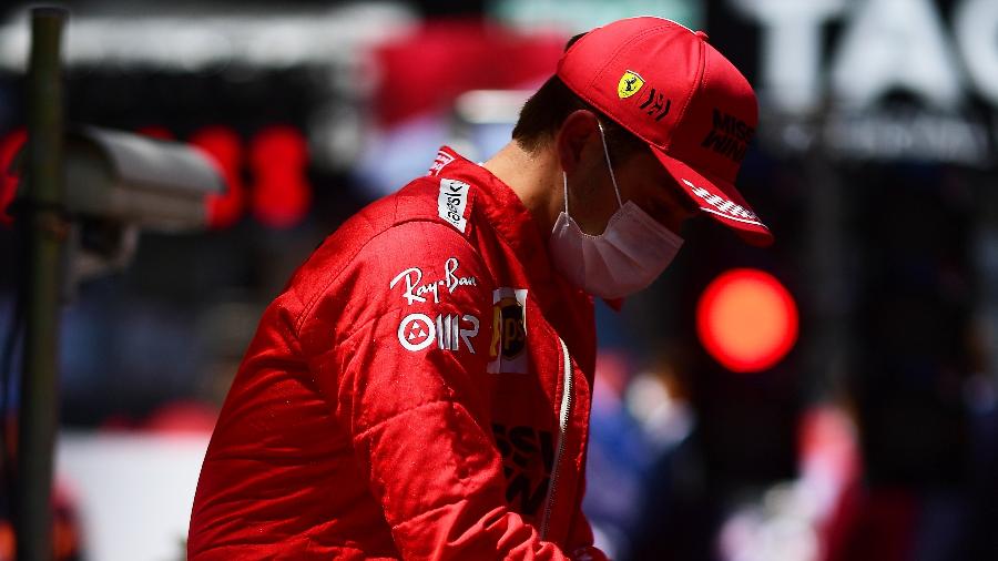 Charles Leclerc (Ferrari) cabisbaixo durante GP de Monaco - Mario Renzi - Formula 1/Formula 1 via Getty Images