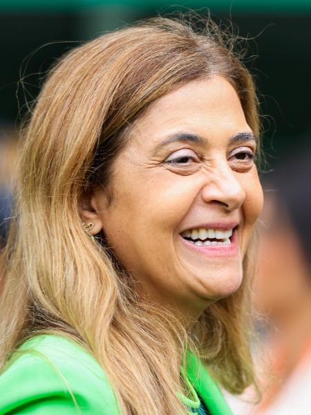 Leila Pereira, presidente do Palmeiras, na final do Paulistão, contra o Água Santa - Marcello Zambrana/AGIF