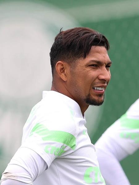 Rony e Zé Rafael durante treino do Palmeiras