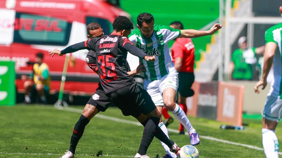 Juventude e Bragantino ficaram no empate e a perigo 