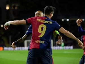 Barcelona vence o Brest com 100º gol de Lewandowski na Liga dos Campeões